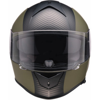 Z1R Warrant Helmet - Carbon - Green - Medium 0101-17434