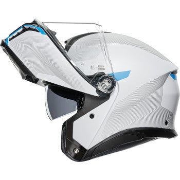 AGV Tourmodular Helmet - Frequency - Light Gray/Blue - Small 211251F2OY00610