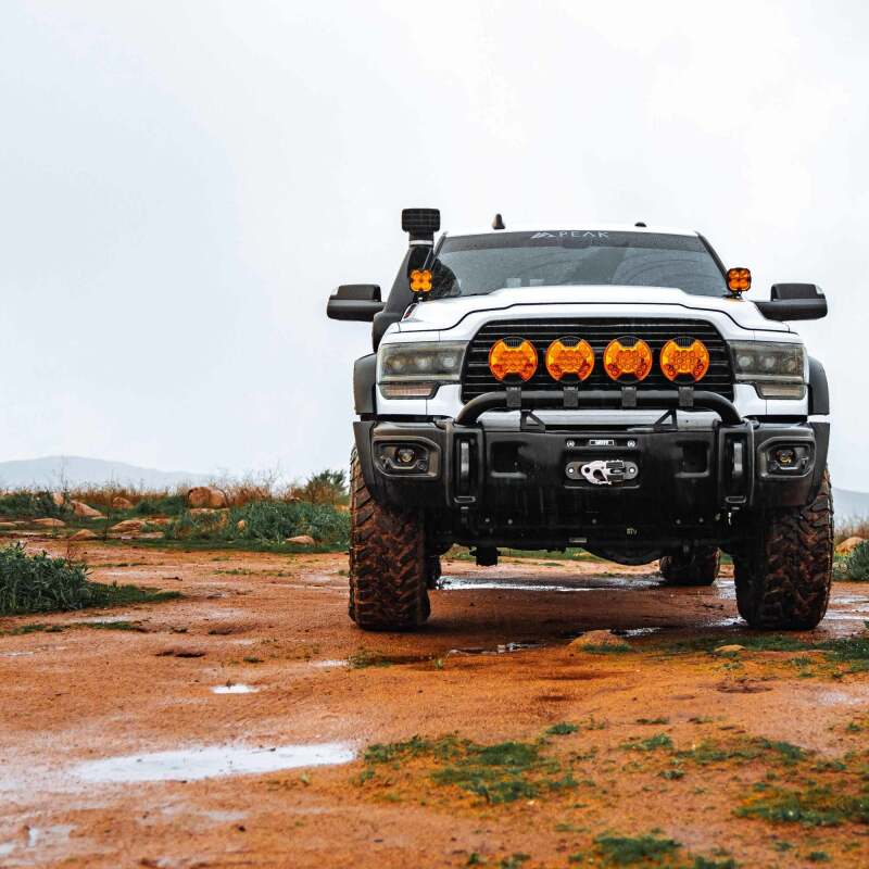 KC HiLiTES SlimLite 8in. LED Light Shield (Shield Only) - Amber 5208