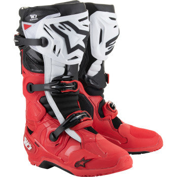 ALPINESTARS Tech 10 Enduro Boots - Bright Red/Black/White - US 7 2010025-3016-7