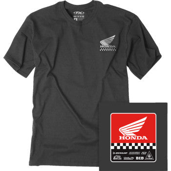 FACTORY EFFEX Honda Starting Line T-Shirt - Heather Charcoal - Large 27-87304