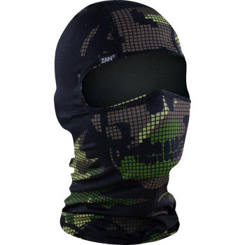 ZAN HEADGEAR Polyester Balaclava - Digi Woodland Camo Skull WBP594