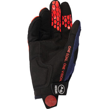 ALPINESTARS Pro-Dura Gloves - Navy/Hot Orange/White - 2XL 3560425-7162-2X