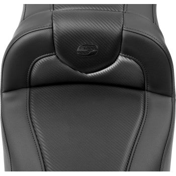 SADDLEMEN Roadsofa™ Extended Reach Seat - without Backrest - Carbon Fiber - FLTR/FLHX '23-'24 823-07-18600