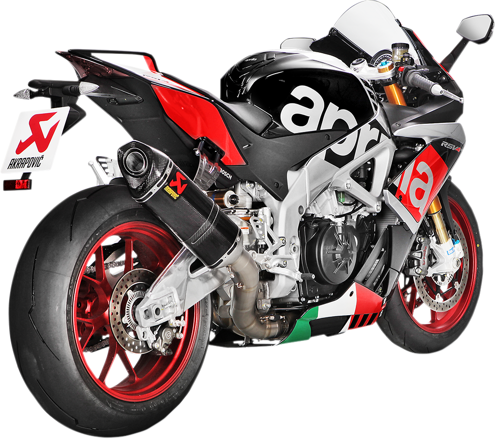 AKRAPOVIC Evolution Exhaust - Titanium/Carbon Fiber RSV4 RR / RF / Tuono V4 1100 RR / Factory 2015-2020 S-A10E8-RC 1810-2298