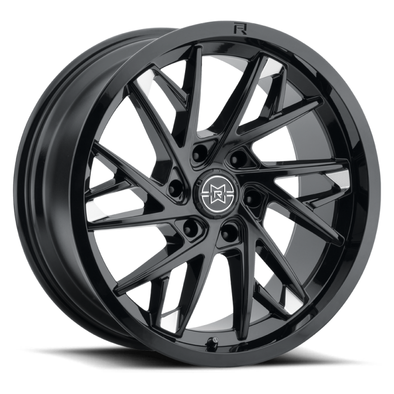 Method Raised MR801 20x10 / 8x180 BP / -18mm Offset / 124.1mm Bore - Gloss Black Milled Wheel MR80121088518N