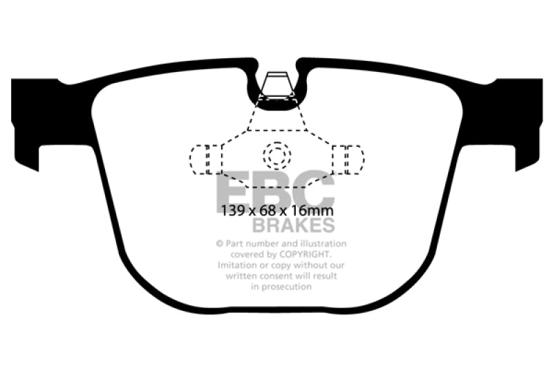 EBC 08-10 BMW M3 4.0 (E90) Ultimax2 Rear Brake Pads UD919