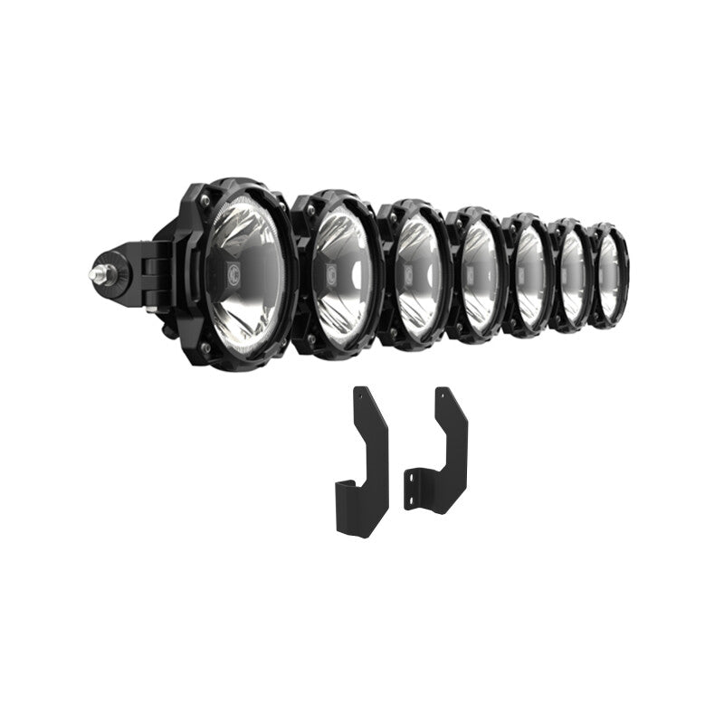 KC HiLiTES 11-16 Ford Super Duty Gravity LED Pro6 7-Light Bar Kit - Front Bumper 91344