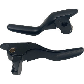 DRAG SPECIALTIES Lever Set - Short - Black 0610-2311