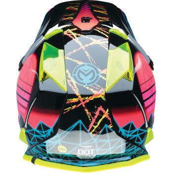 MOOSE RACING Youth F.I. Helmet - Vaporwave - MIPS® - Black/Pink/Yellow - Large 0111-1616