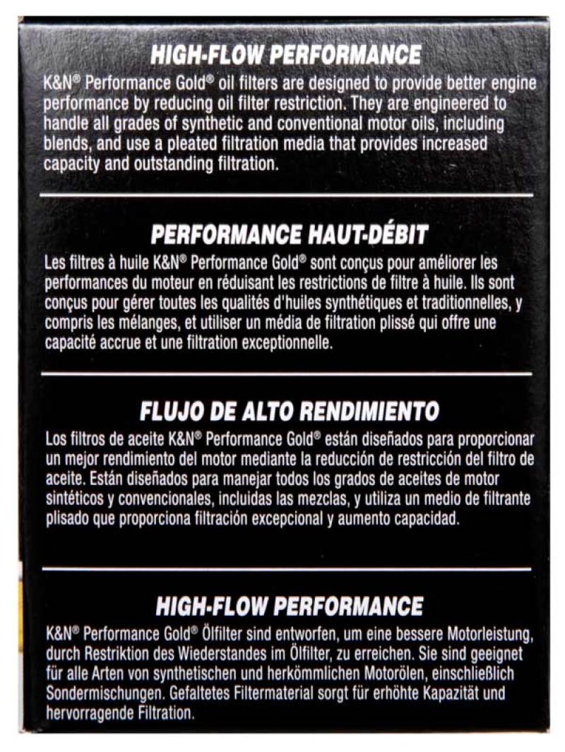 K&N Performance Oil Filter for 15-16 Hyundai Genesis Sedan 3.8L V6 HP-7035