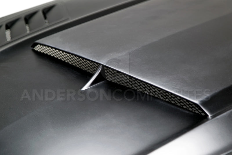 Anderson Composites 15-16 Ford Mustang (Excl. GT350/GT350R) Ram Air Fiberglass Hood AC-HD15FDMU-AB-GF