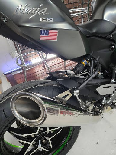 Vandemon Ninja H2 H2R Titanium Slip-On 2015-2025 KAWAH2TIMUFPOLA VA-142