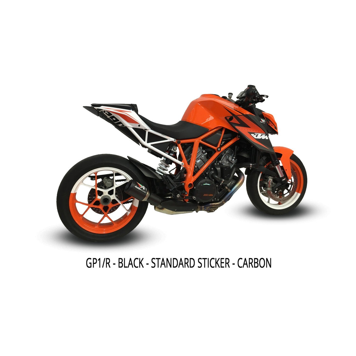 IN STOCK Austin Racing V3 BLACK ORANGE TIP SLIP-ON 2014 - 2019 KTM SUPERDUKE 1290 R & 2016 - 2023 GT AR52