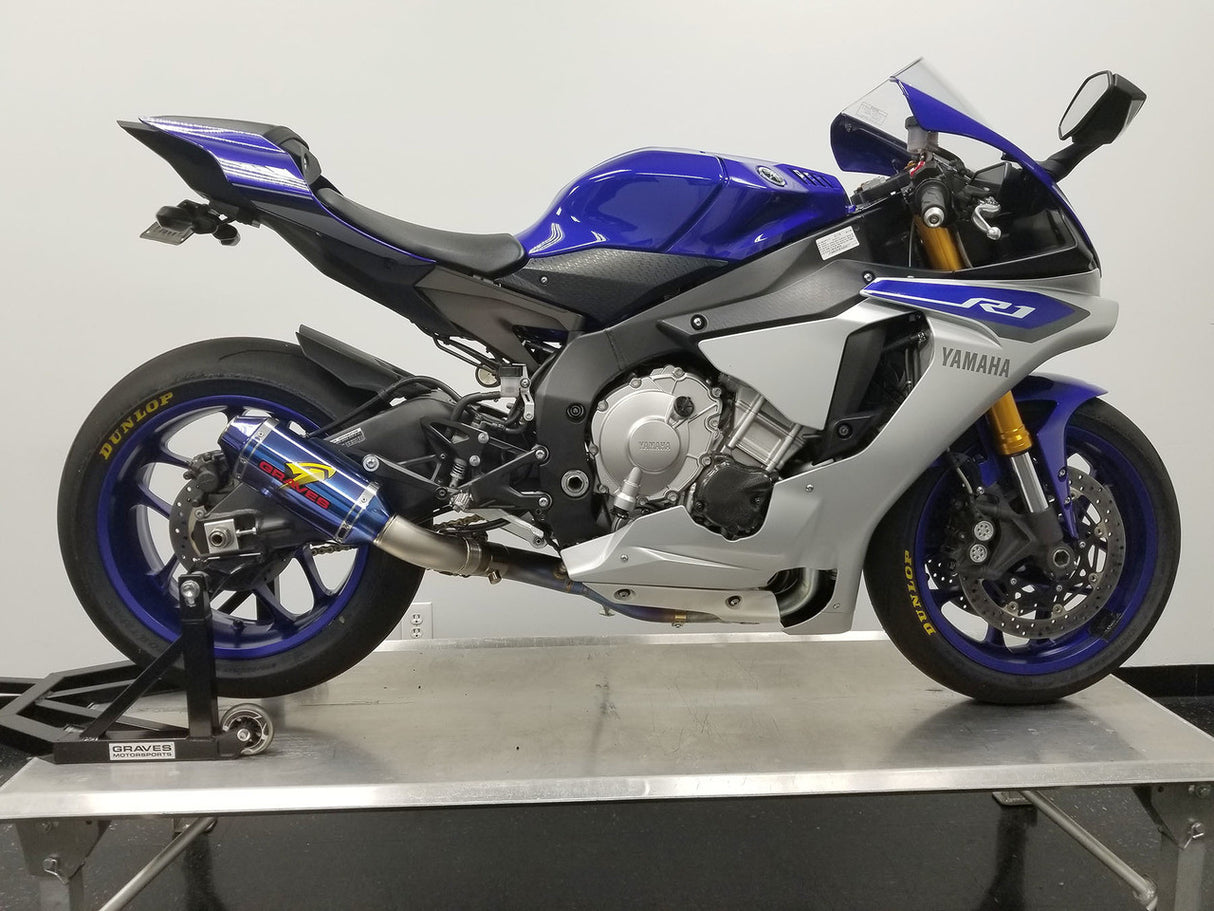 Graves Titanium Electrick Blue Exhaust Valve Type-R R1 2015-2023 Exy-17r1-Cvtb