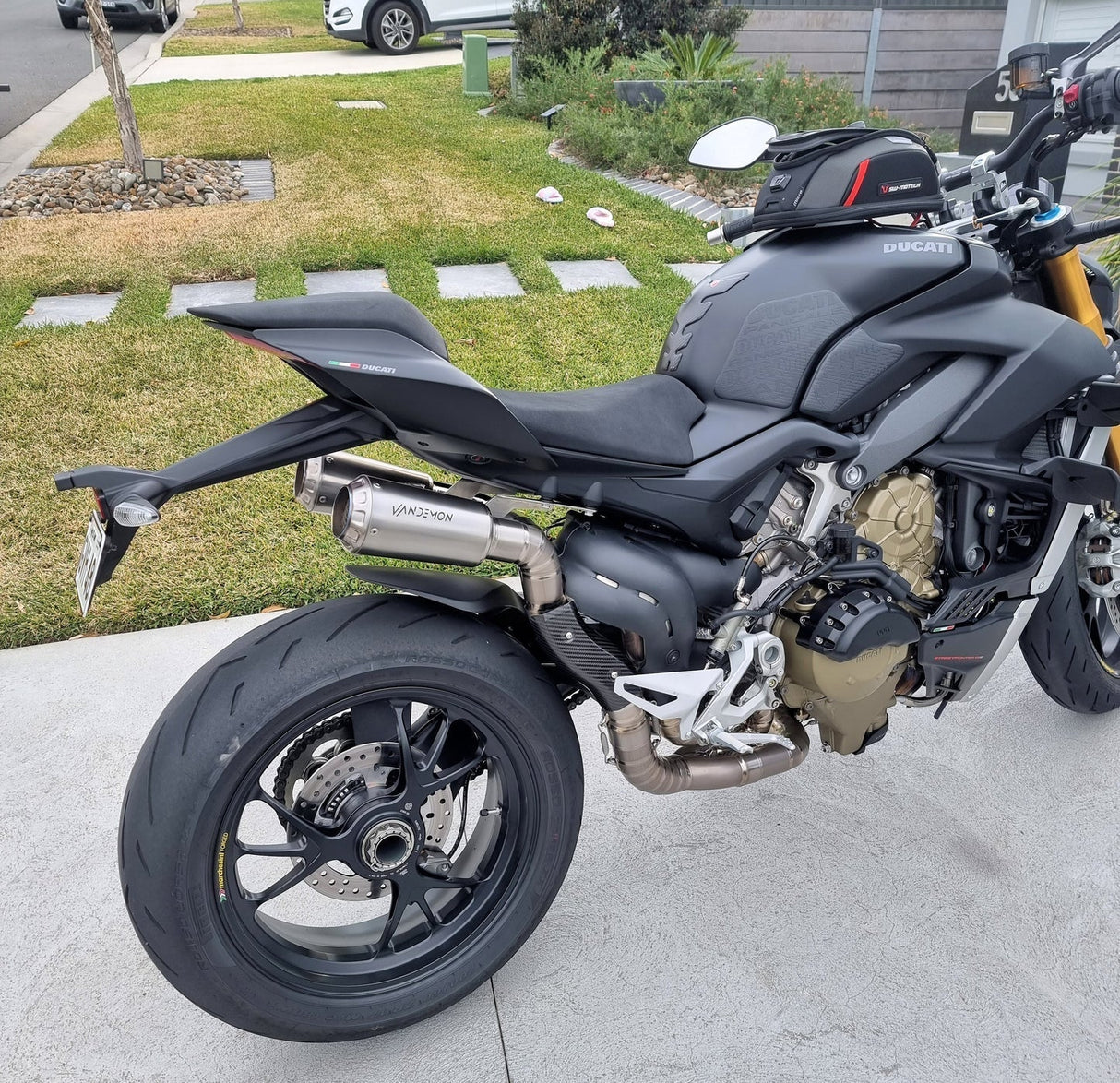 Vandemon Ducati Panigale & Streetfighter V4 Titanium High Mount 3/4 Slip-On 2023-2024 DUCV4SFTIMUFHMB VA-35