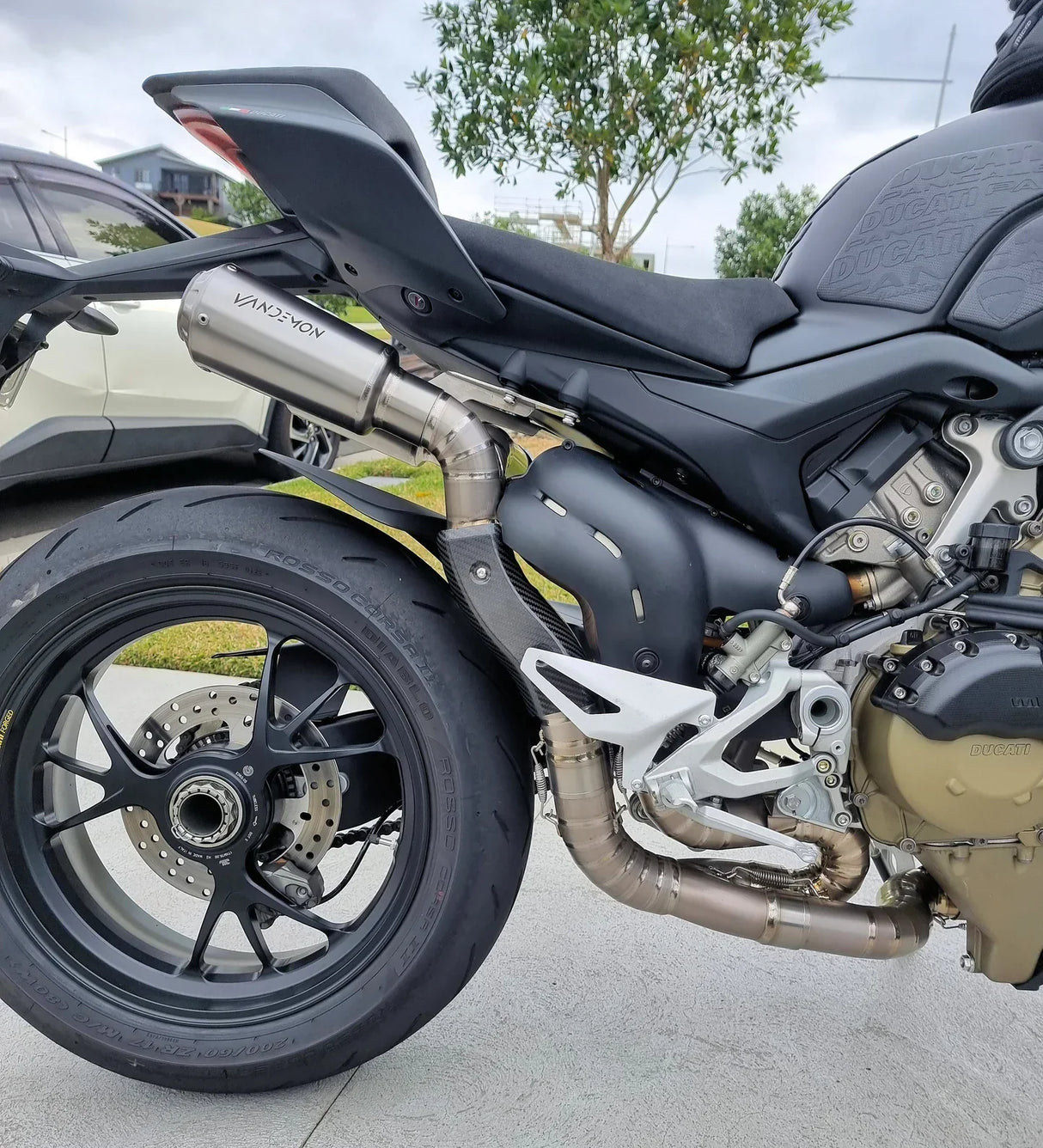 Vandemon Ducati Panigale & Streetfighter V4 Titanium High Mount 3/4 Slip-On 2023-2024 DUCV4SFTIMUFHMB VA-35