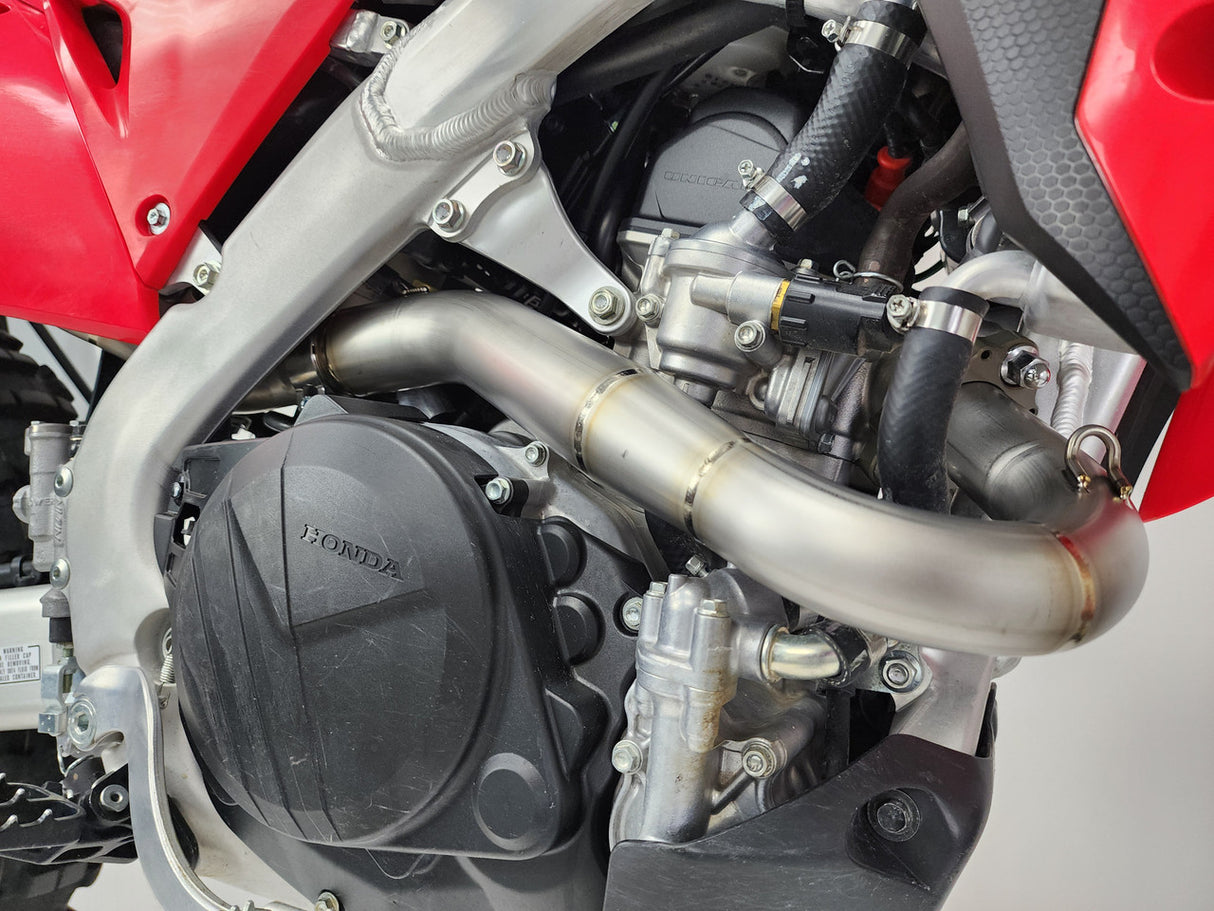 Graves MotorSports Honda CRF450RL / L / X Full Exhaust Aluminum - Blue EXH-19C4X-FTAB