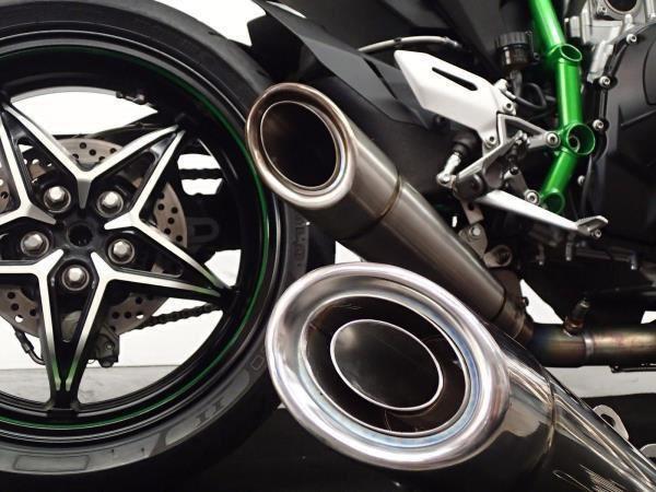 IN STOCK Vandemon Brushed Titanium Exhaust System Ninja H2 & H2R 2015-25 KAWAH2TICSBRUEXHD VA-2