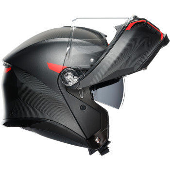 AGV Tourmodular Helmet - Frequency - Matte Gunmetal/Red - 2XL 211251F2OY00516