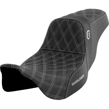 SADDLEMEN Pro Series SDC Performance Seat - without Backrest - Silver Stitch - FLH/FLT '08-'23 SC80807SIL