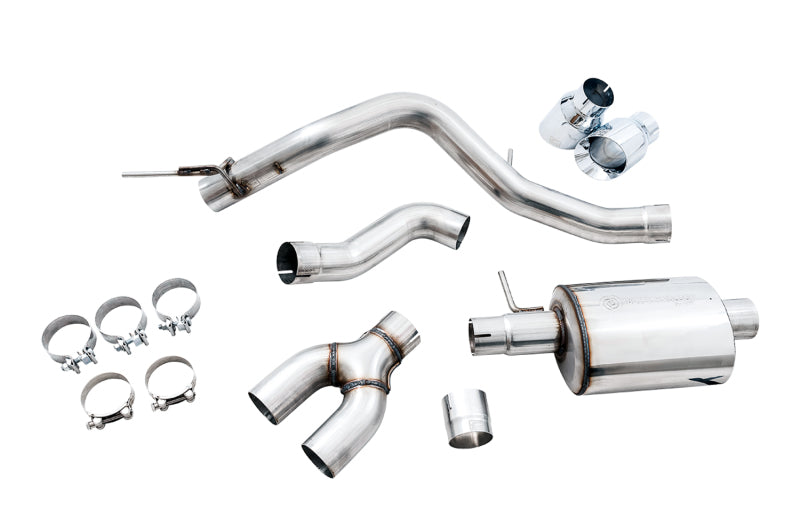 AWE Tuning 2019+ Ford Ranger 0FG Performance Exhaust System w/Chrome Silver Tips & Bash Guard 3015-22072