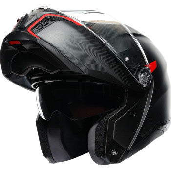 AGV Tourmodular Helmet - Frequency - Matte Gunmetal/Red - 2XL 211251F2OY00516