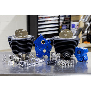 S&S CYCLE 132" Power Package Engine Performance Kit - Chain Drive - Oil Cooled - Non-Highlighted Fins - M8 Softail /Glide 0904-0102 310-1233