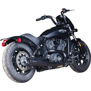 S&S CYCLE 2-into-1 Grand National Exhaust System - Black 49 State Black Indian Scout 2019-2023 4111-266