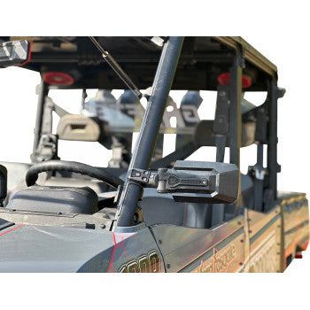 SEIZMIK Mirrors - Trailrider - Side View - Rectangle - Black - 1.75" ROPS - Pair 56-90093KIT