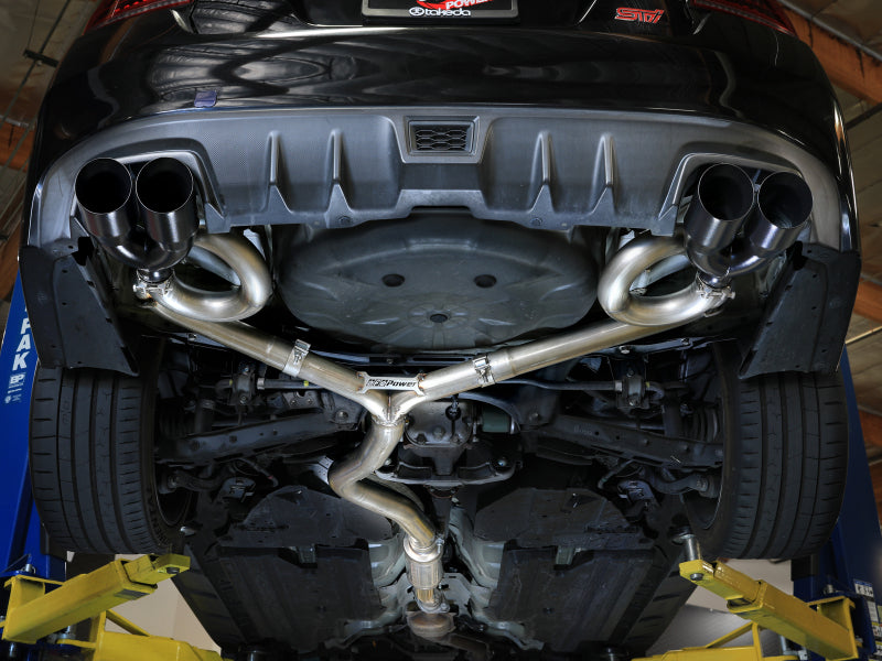 aFe Subaru WRX/STi 15-21 H4-2.0/2.5L Takeda 3in to 2-1/2in Stainless Cat-Back Exhst w/ Black Tip