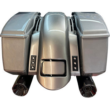 PAUL YAFFE BAGGER NATION Short Rear Fender - Sport - With Black Plate Frame - Thunder-pod Taillight 2023-2024 RF-SSTH P-R-B