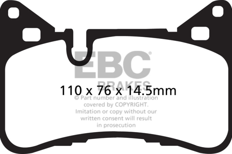 EBC 14 Mercedes-Benz C63 AMG (W204) 6.2 Redstuff Rear Brake Pads DP32117C