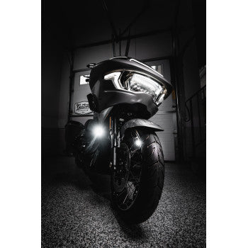 CUSTOM DYNAMICS LED Fog Light - Halo - Black PB-FOG-23-B