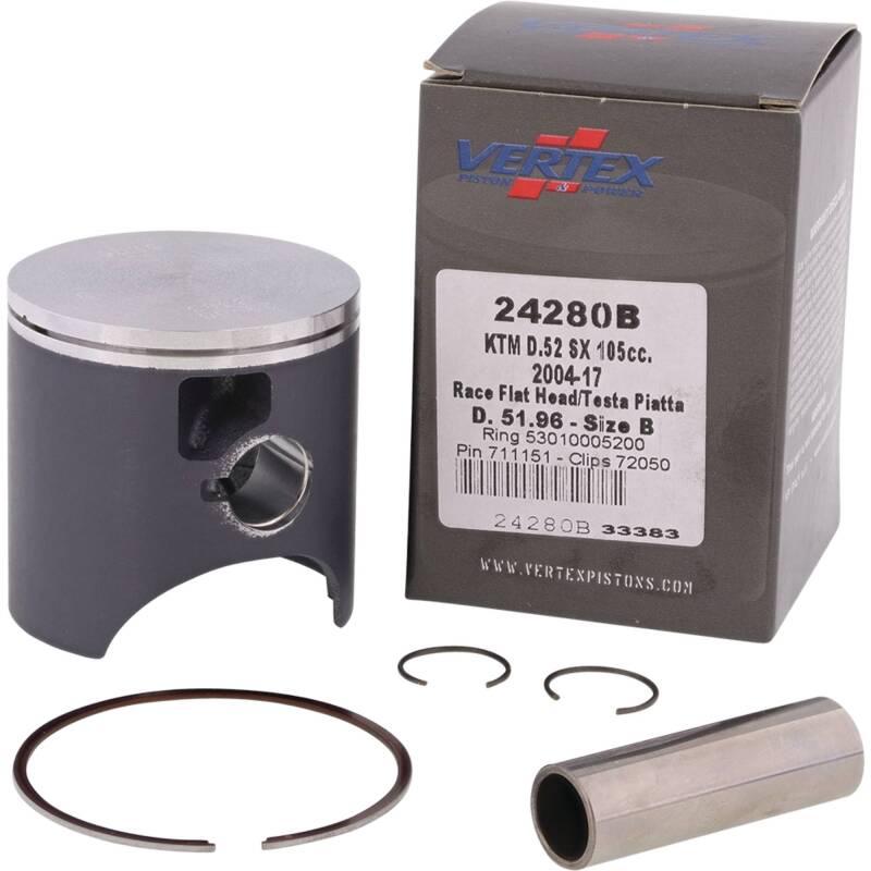 Vertex Piston 04-11 KTM 105 SX 105cc Cast Race Piston Kit 24280B