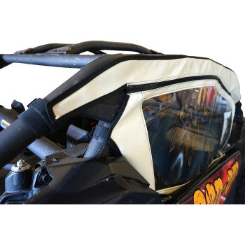 SEIZMIK Soft Full Doors - Rear Window - Black - Can-Am Maverick X3 2017-2021 51-20993