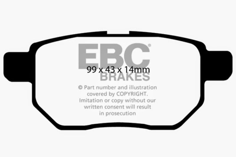 EBC 09-10 Pontiac Vibe 1.8 Ultimax2 Rear Brake Pads UD1354