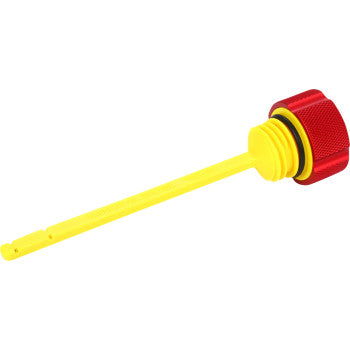 FIGURATI DESIGNS Performance Magnetic Oil Dipstick - Curved - Red - M8 Touring/Trike FDP01-M8SM-R