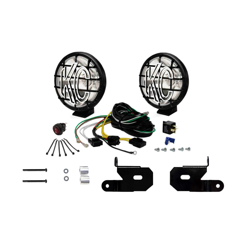 KC HiLiTES 18-23 Jeep JL/JT/4xe 6in Apollo Pro Halogen 2-Light Sys Pillar Mount (100W Spot Beam) 97113