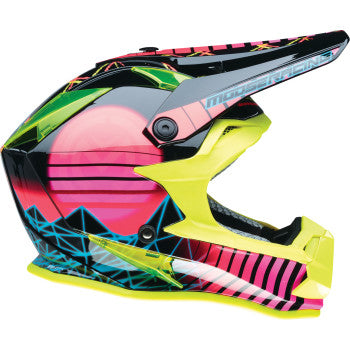 MOOSE RACING Youth F.I. Helmet - Vaporwave - MIPS® - Black/Pink/Yellow - Large 0111-1616