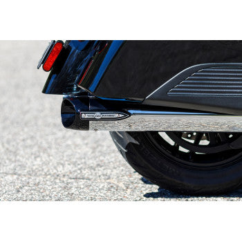 S&S CYCLE 4" Broadhead Slip-On Mufflers Slash Cut Chrome Indian Challenger 550-1076