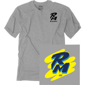 FACTORY EFFEX Suzuki Retro RM T-Shirt - Heather Gray - 2XL 28-87418