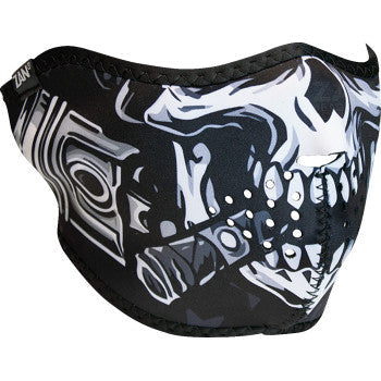 ZAN HEADGEAR Neoprene Half Mask - Skull WNFM712H