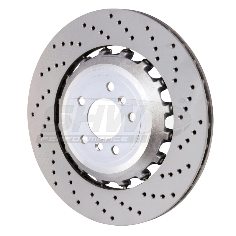 SHW 11-16 BMW M5 4.4L Right Rear Cross-Drilled Lightweight Brake Rotor (34212284104) BRR48181