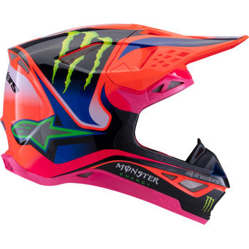 ALPINESTARS Supertech M10 Helmet - Deegan Monster - MIPS® - Gloss Orange Fluo/Purple/Pink Fluo - Large 8300425-433-L