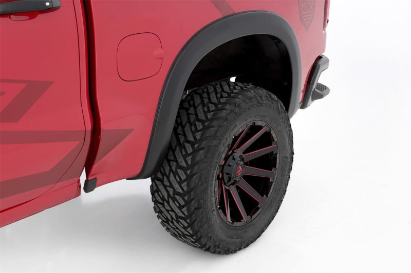 Lund 19-21 Chevy Silverado 1500 SX-Sport Smooth Elite Series Rear Fender Flares - Black (2 Pc.) SX140SB