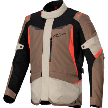 ALPINESTARS ST-1 WP Jacket - Dark Khaki/Sand/Black/Red Fluo - 3XL 3200625-866-3XL