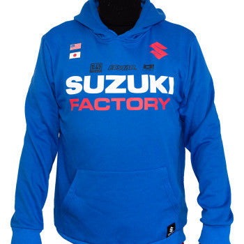 D'COR VISUALS Suzuki Factory Sweatshirt - Blue - Medium 85-214-2