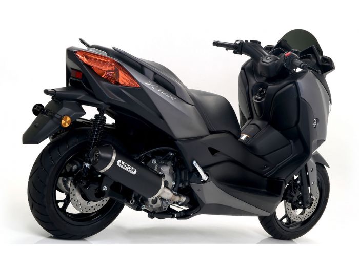 53523ANN Arrow Yamaha X-Max 300 '17/20 Homologated Aluminium Dark Urban Silencer With Dark Stainless Steel End Cap