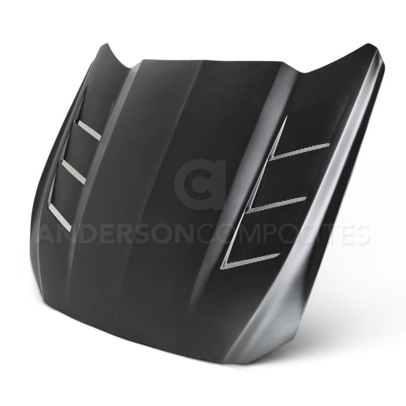 Anderson Composites 15-16 Ford Mustang (Excl. GT350/GT350R) Fiberglass Heat Extractor Hood AC-HD15FDMU-SA-GF